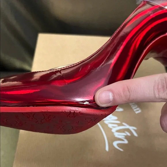 Christian Louboutin Glossy Red Heels - Picture 8 of 12